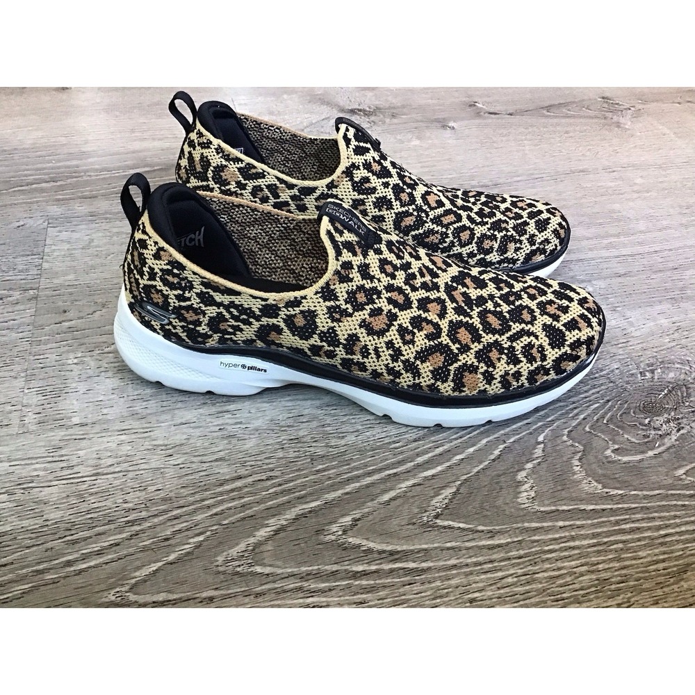 Skechers Go Walk Joy Fiery Leopard Womens Size 8.5 Casual Slip On Shoes 124527